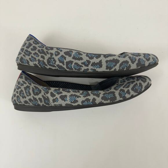 Rothy's The Flat Spotted Gray Blue Rounded Toe Slip-On Ballet Flats 10.5 - Picture 5 of 13